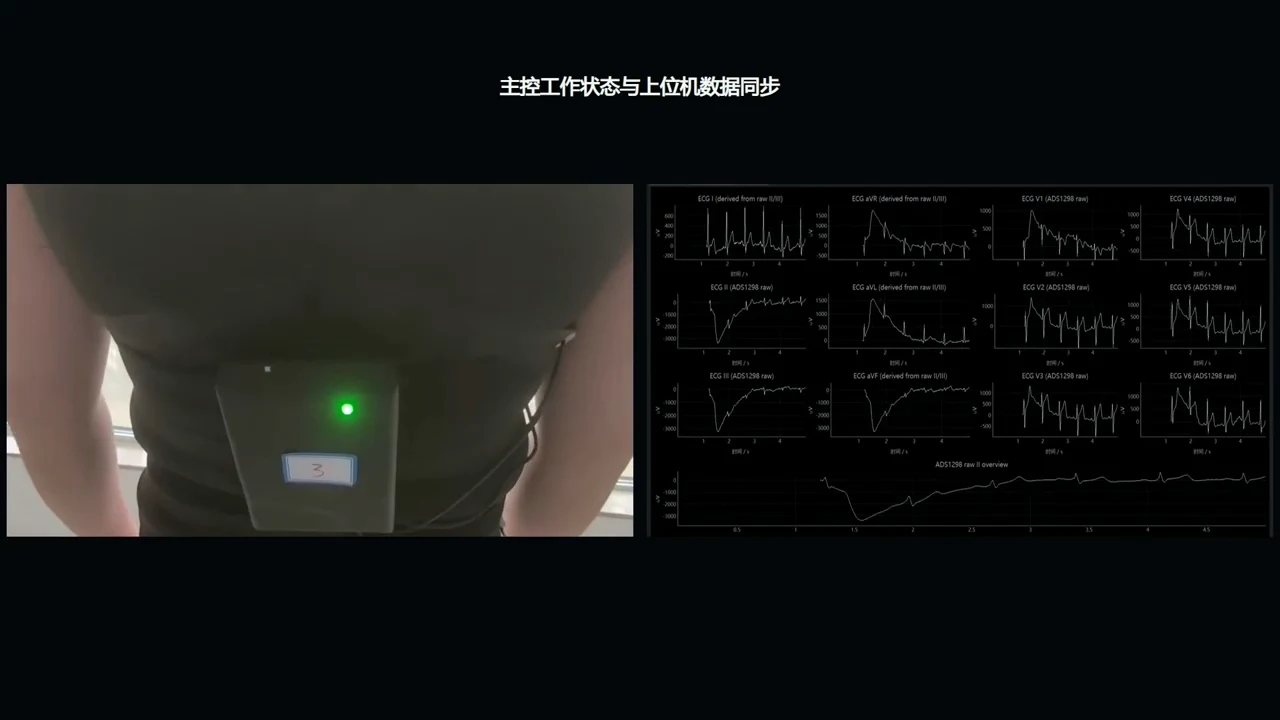 星枢智衣实物与上位机数据同步画面